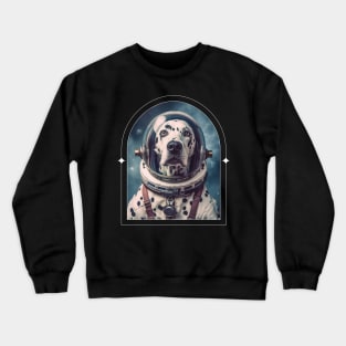 retro astronaut dog Crewneck Sweatshirt